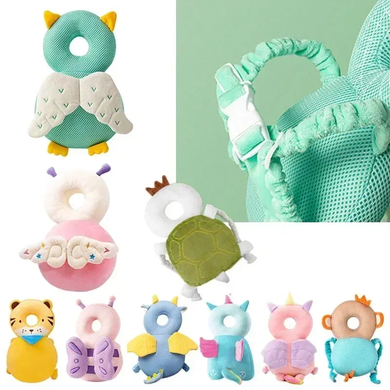 Toddler Baby Head Protector Safety Pad Cushion Back Prevent Injured Angel Bee Cartoon Security Pillows Protective Headgear