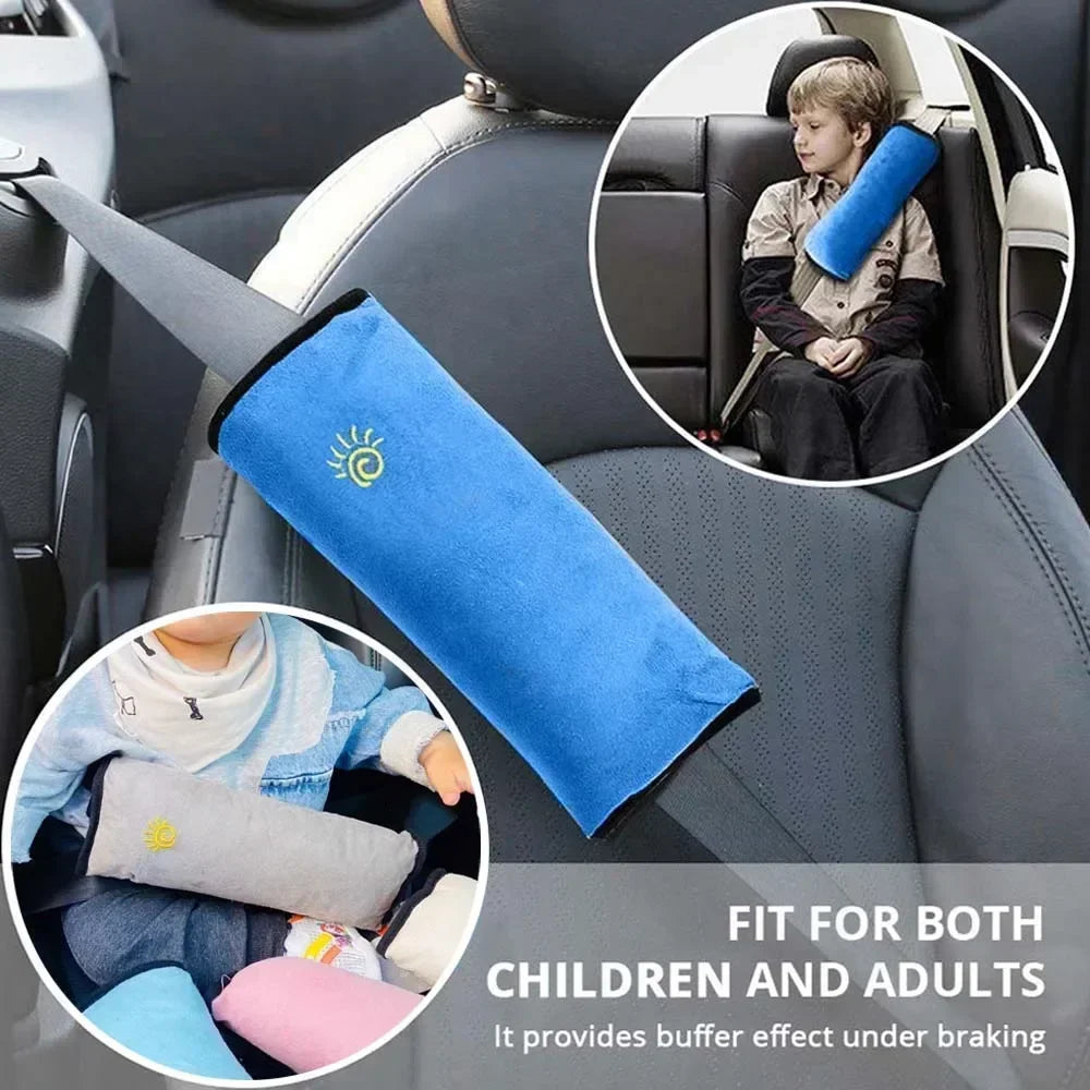 Adjustable Universal Car Seat Belt Pillow for Kids Plush Shoulder Head Protector Baby Sleeping Pad Comfortable Travel Accessory