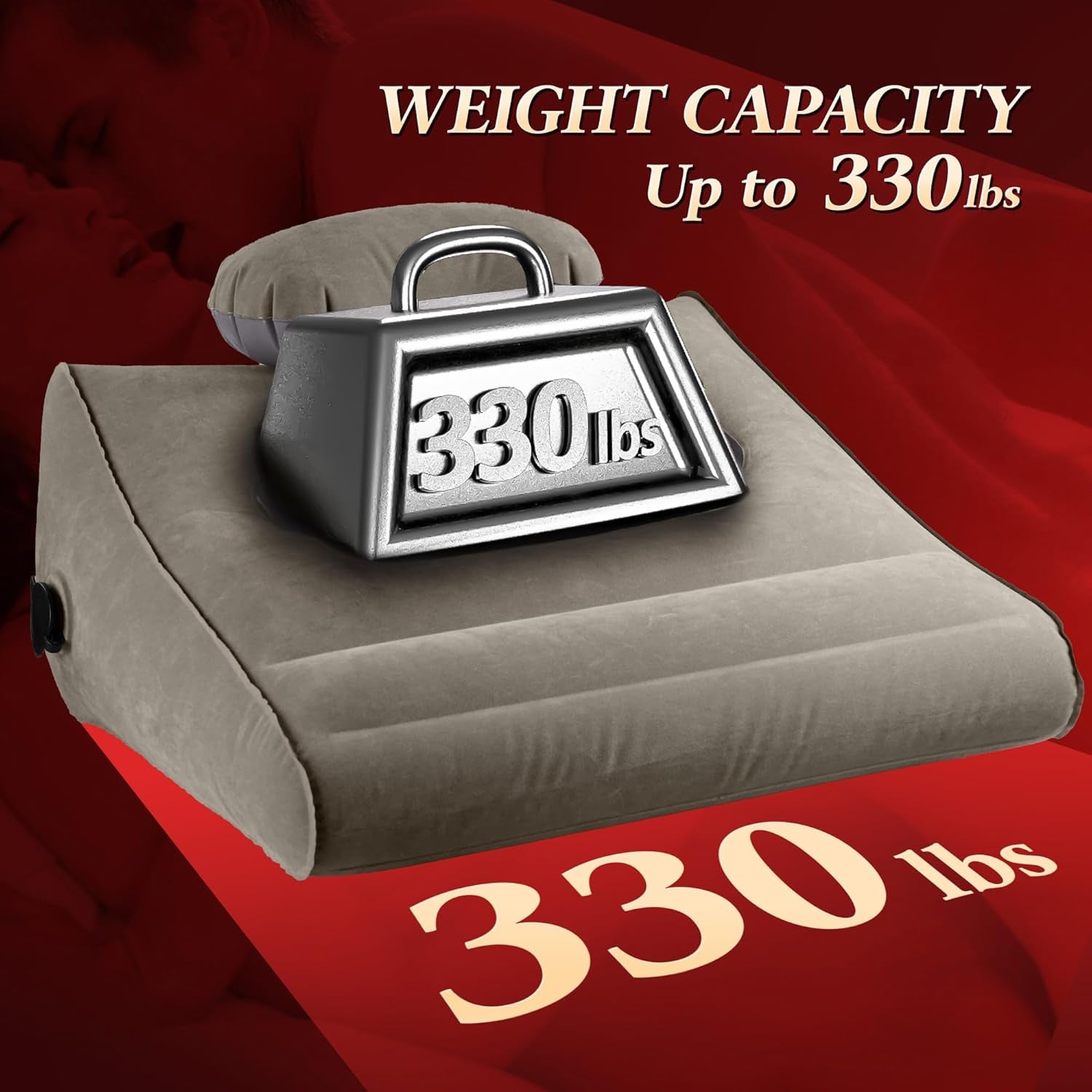 Sex Toys Adult Toys, Sex Pillow Position Cushion Triangle Inflatable Position Pillow, Couples Sex Toys Sex Wedge Velvet Pillow for Bedroom, Sex Accessories for Men Women Couples