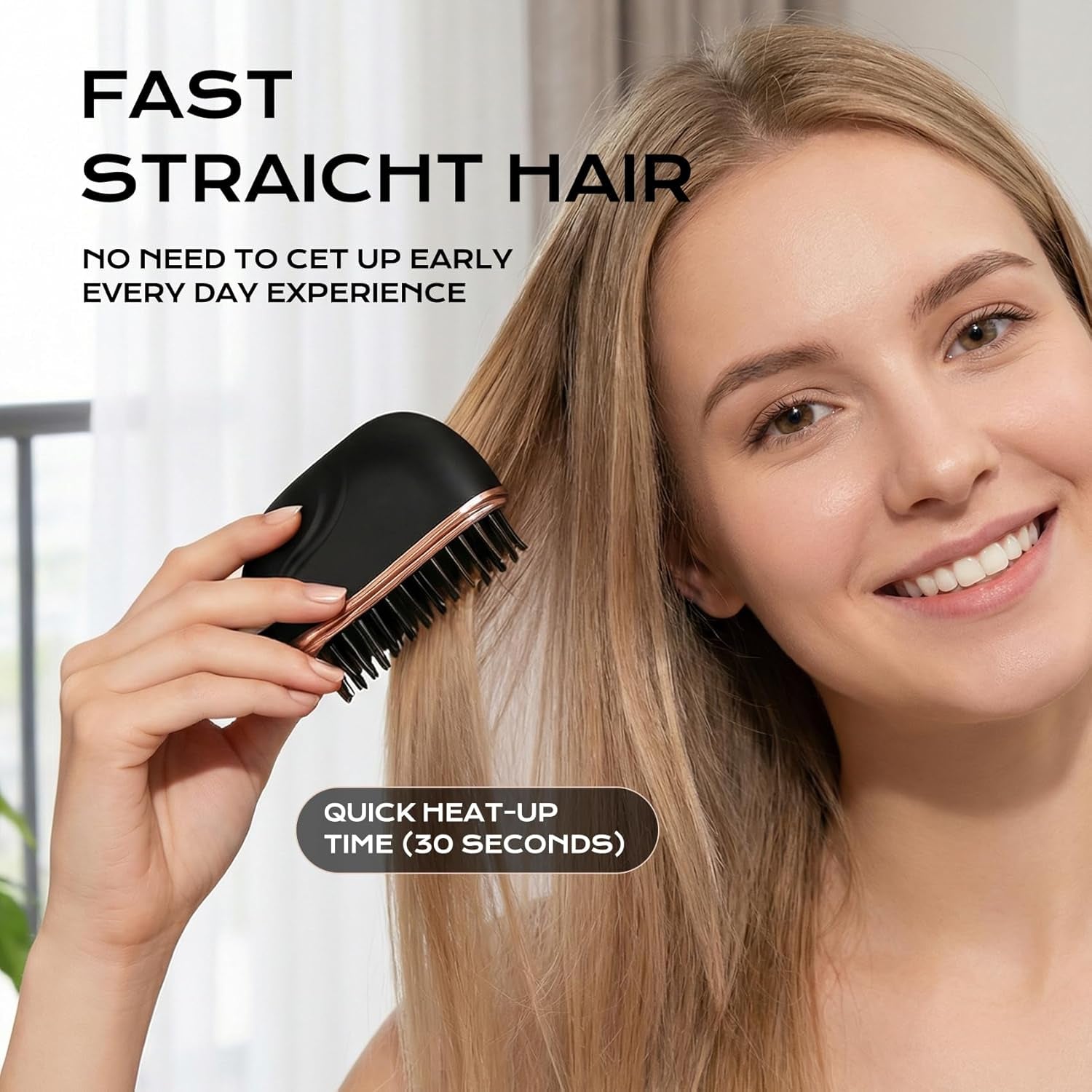 Mini Hair Straightener,Usb Charge Hair Straightener Travel,3-Speed Temperature Control,Mini Portable Straightener for Women,Girls Home & Travel (Black)