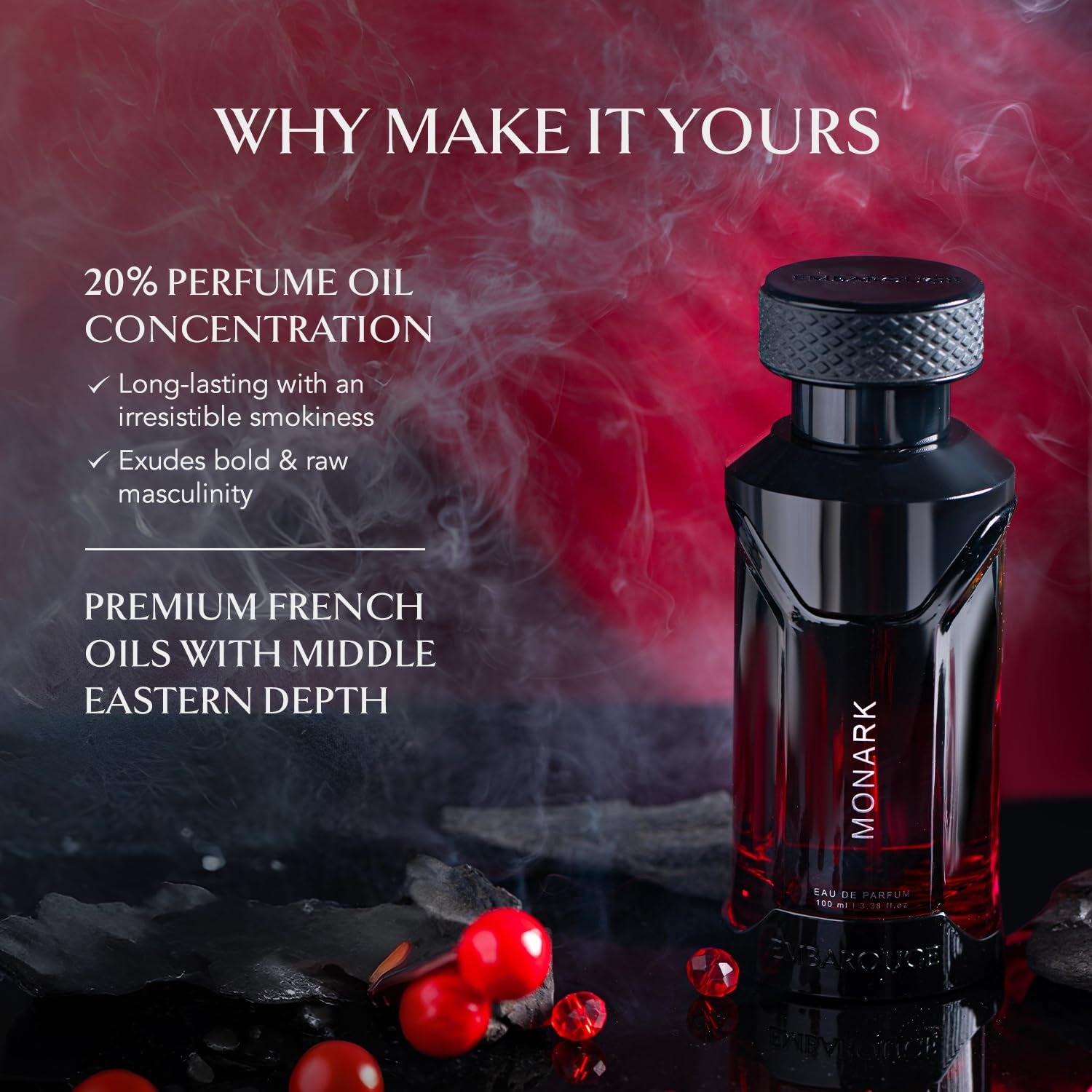 Monark | Eau De Parfum | Woody • Spicy • Gourmand | Fragrance for Men | 3.4 Fl. Oz./100 Ml