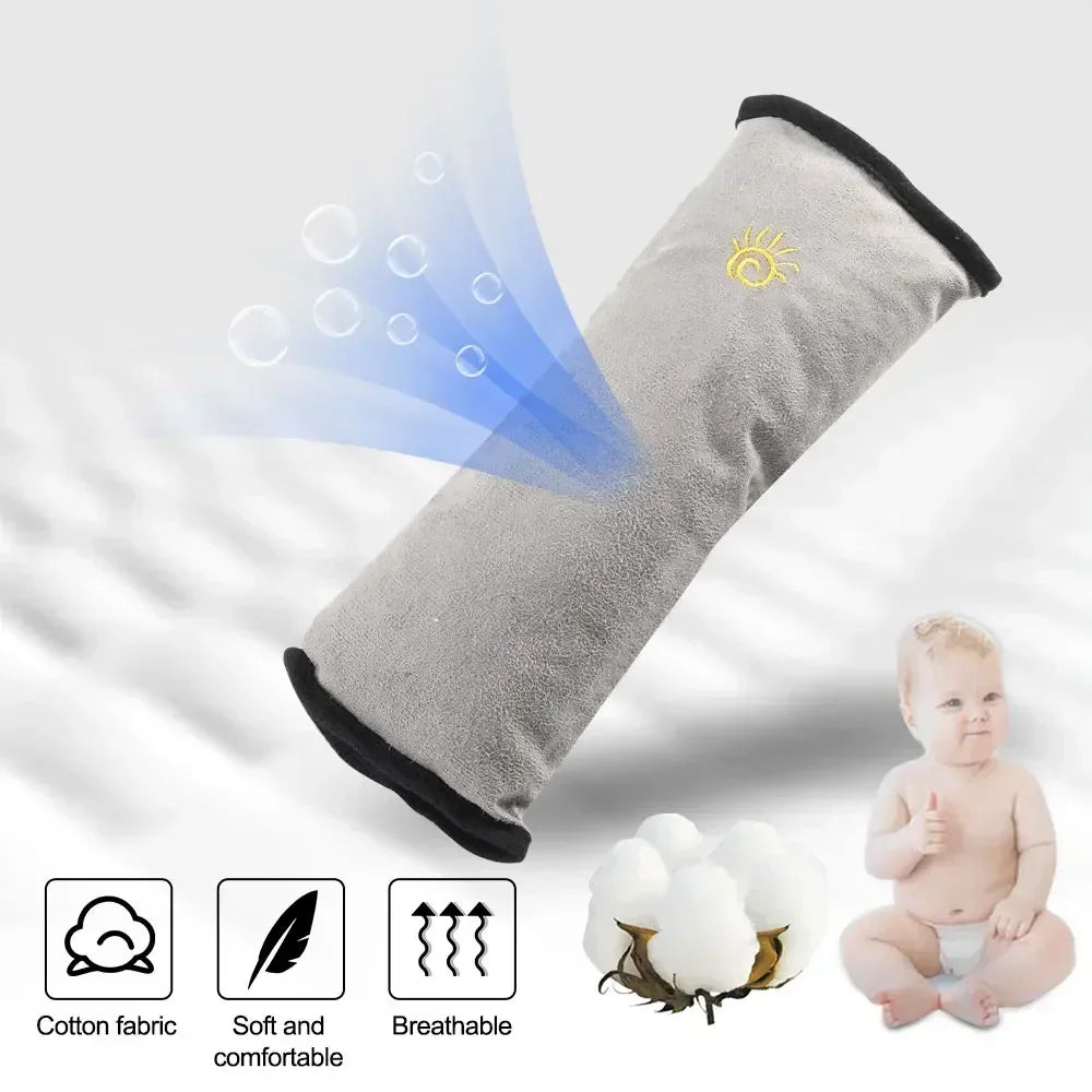 Adjustable Universal Car Seat Belt Pillow for Kids Plush Shoulder Head Protector Baby Sleeping Pad Comfortable Travel Accessory
