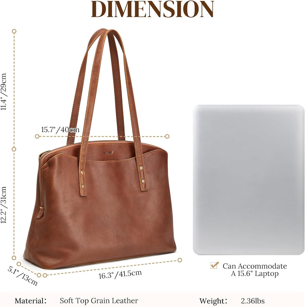 Leather Tote Bag for Women Large Capacity Work Shoulder Handbags Purses