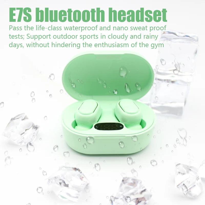 E7S TWS Fone Bluetooth Earphones 5.2 Wireless Headphones Noise Cancelling Earbuds with Mic Wireless Bluetooth Headset for Xiaomi