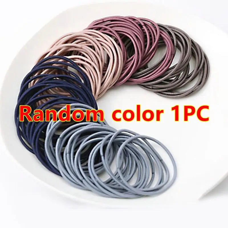 Accessoires Women Girls Silky Satin Hair Scrunchies Solid Stretch Elastic Simple Elegant Rubber Band Ponytail Tie Low Cost