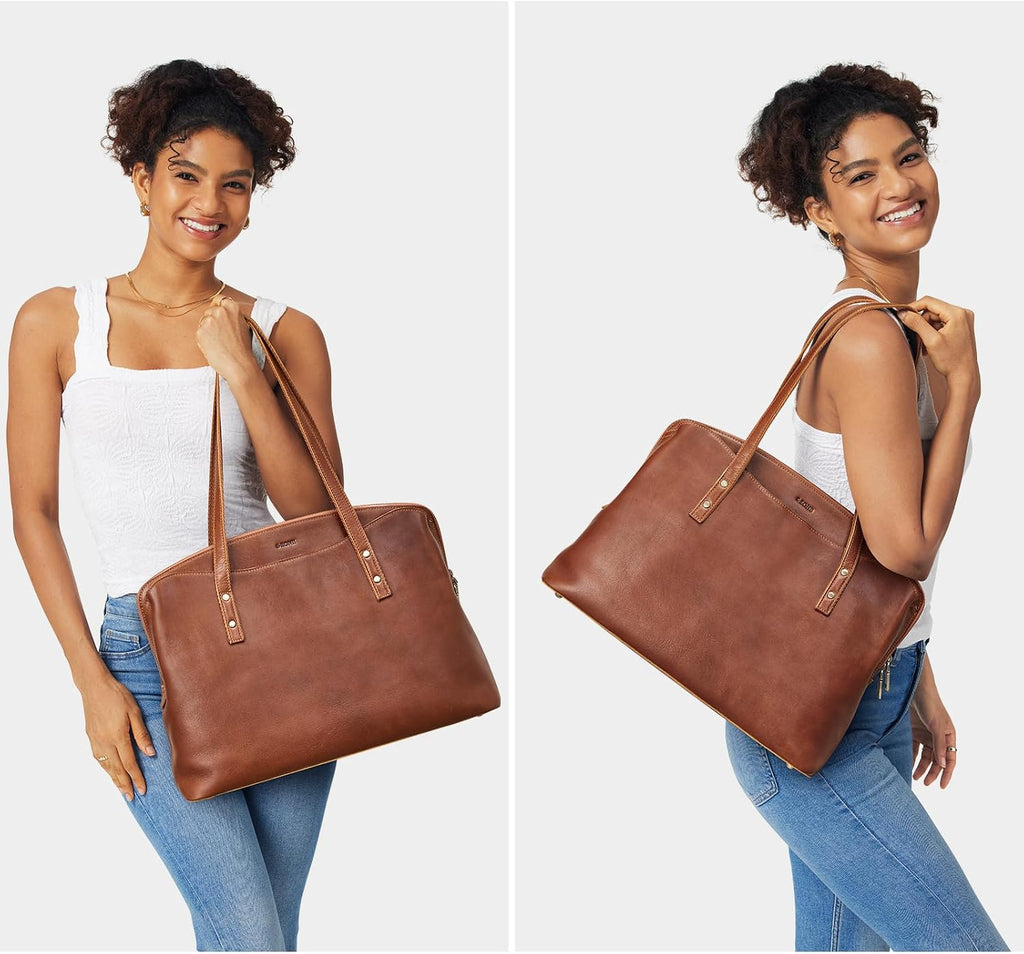 Leather Tote Bag for Women Large Capacity Work Shoulder Handbags Purses