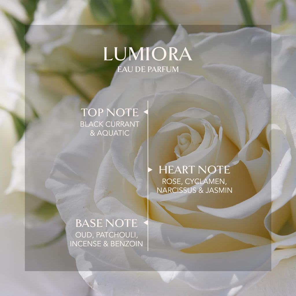 Lumiora | Eau De Parfum | Floral • Oud • Oriental | Fargrance for Women | 3.4 Fl. Oz./100 Ml