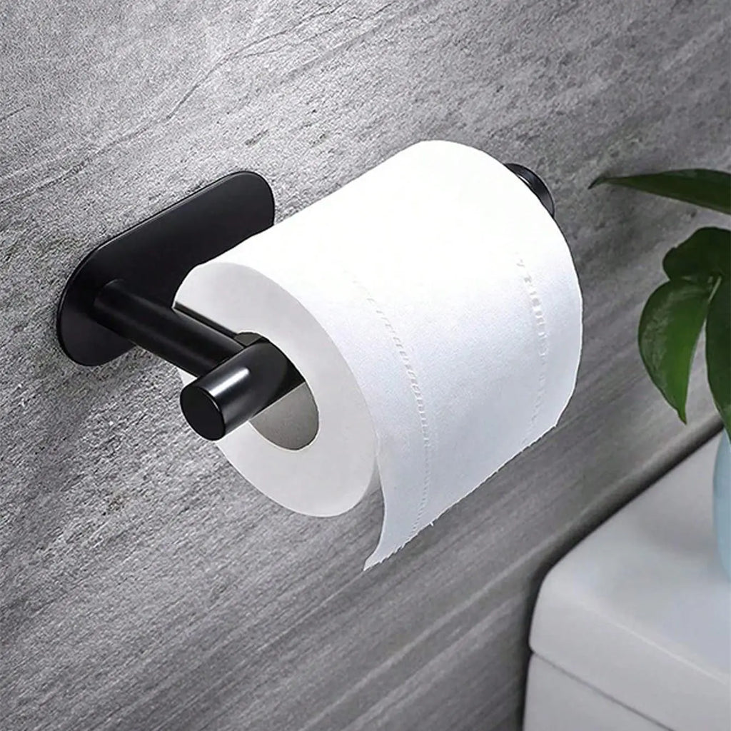 Wall Mounted Toilet Paper Holder, Toilet Paper Organizer, Self Adhesive Stainless Steel Roll Paper Dispenser for Kitchen Bathroom, Bathroom Accessories, #GLOBAL PICKS