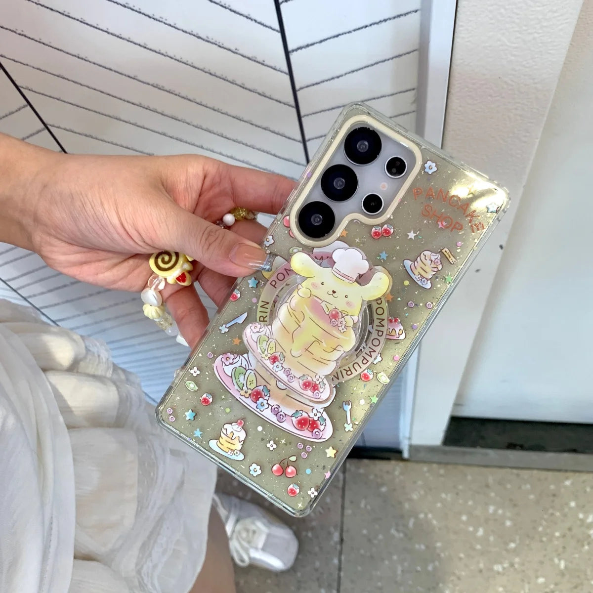 Luxury Sparkling Pink Dream Sanrio Magnetic For Magsafe Phone Case For Samsung Galaxy S26 Ultra S25 S24 Plus S23 FE Holder Cover
