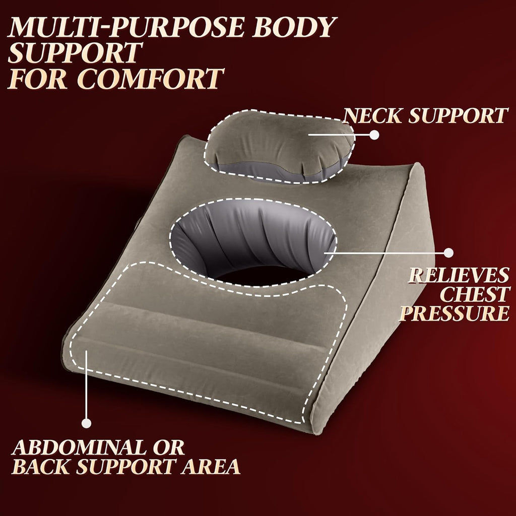 Sex Toys Adult Toys, Sex Pillow Position Cushion Triangle Inflatable Position Pillow, Couples Sex Toys Sex Wedge Velvet Pillow for Bedroom, Sex Accessories for Men Women Couples