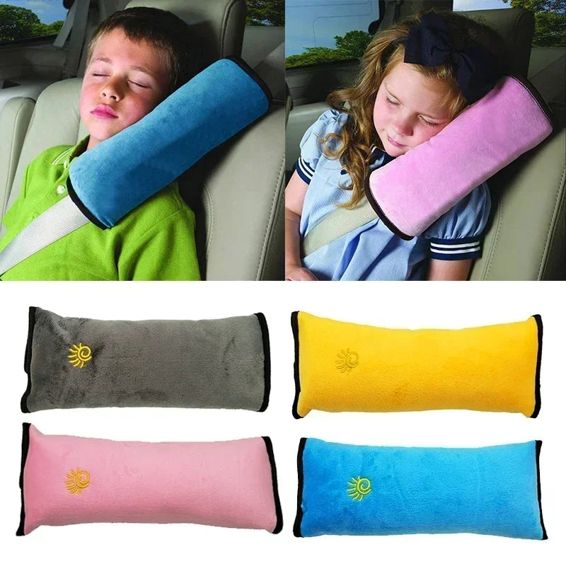 Adjustable Universal Car Seat Belt Pillow for Kids Plush Shoulder Head Protector Baby Sleeping Pad Comfortable Travel Accessory