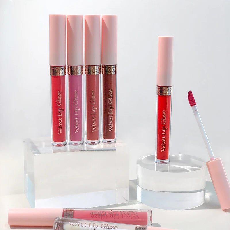 8 Pcs Waterproof Long-Lasting Matte Liquid Lipstick Set Non-Stick Cup Lip Glaze Velvet Matte Lip Tints Non-Stick Lip Gloss