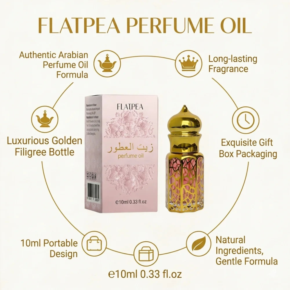 Luxury Women's Arabia Perfume Oil Elegant Orchid Vanilla Fragrance Long-lasting Fresh Romantic Natural Scent for Lady Gift 10ml