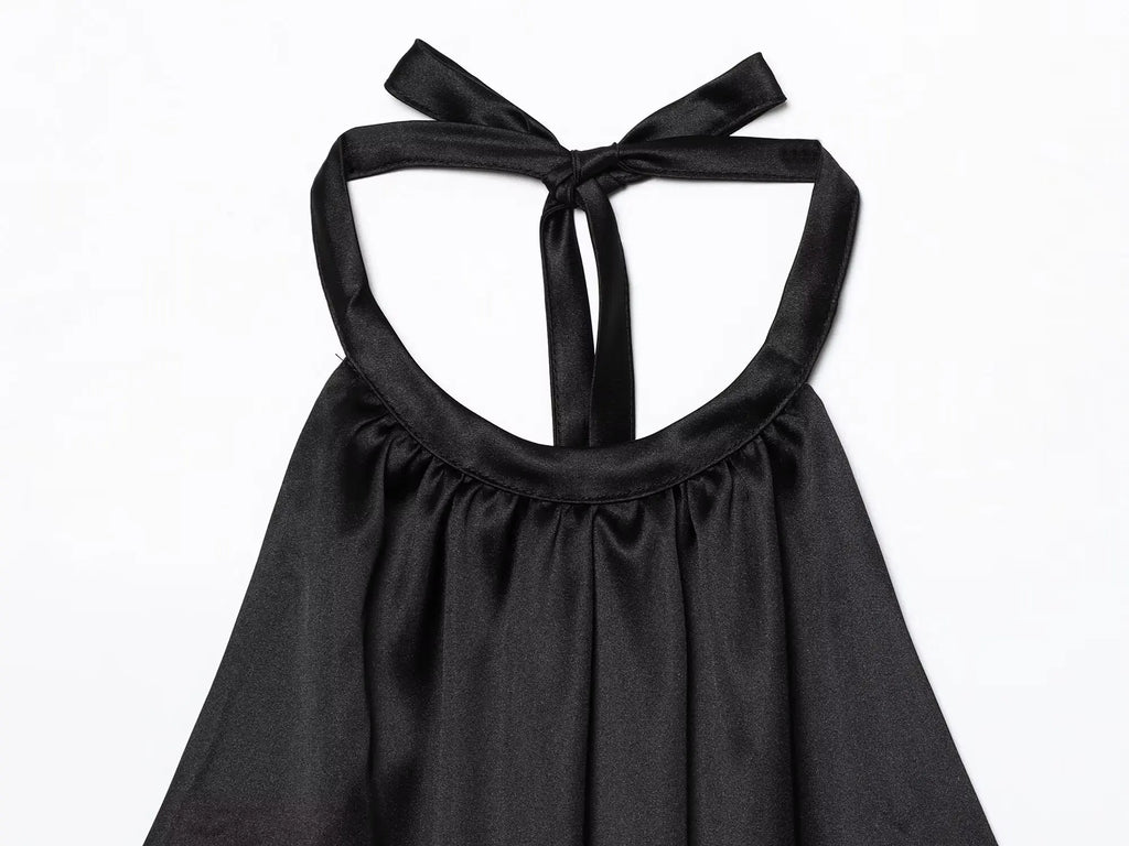 MYST&ZA Women's Clothing 2025 Summer New Fashion Sexy Backless Halter Neck Sleeveless Top 3307680
