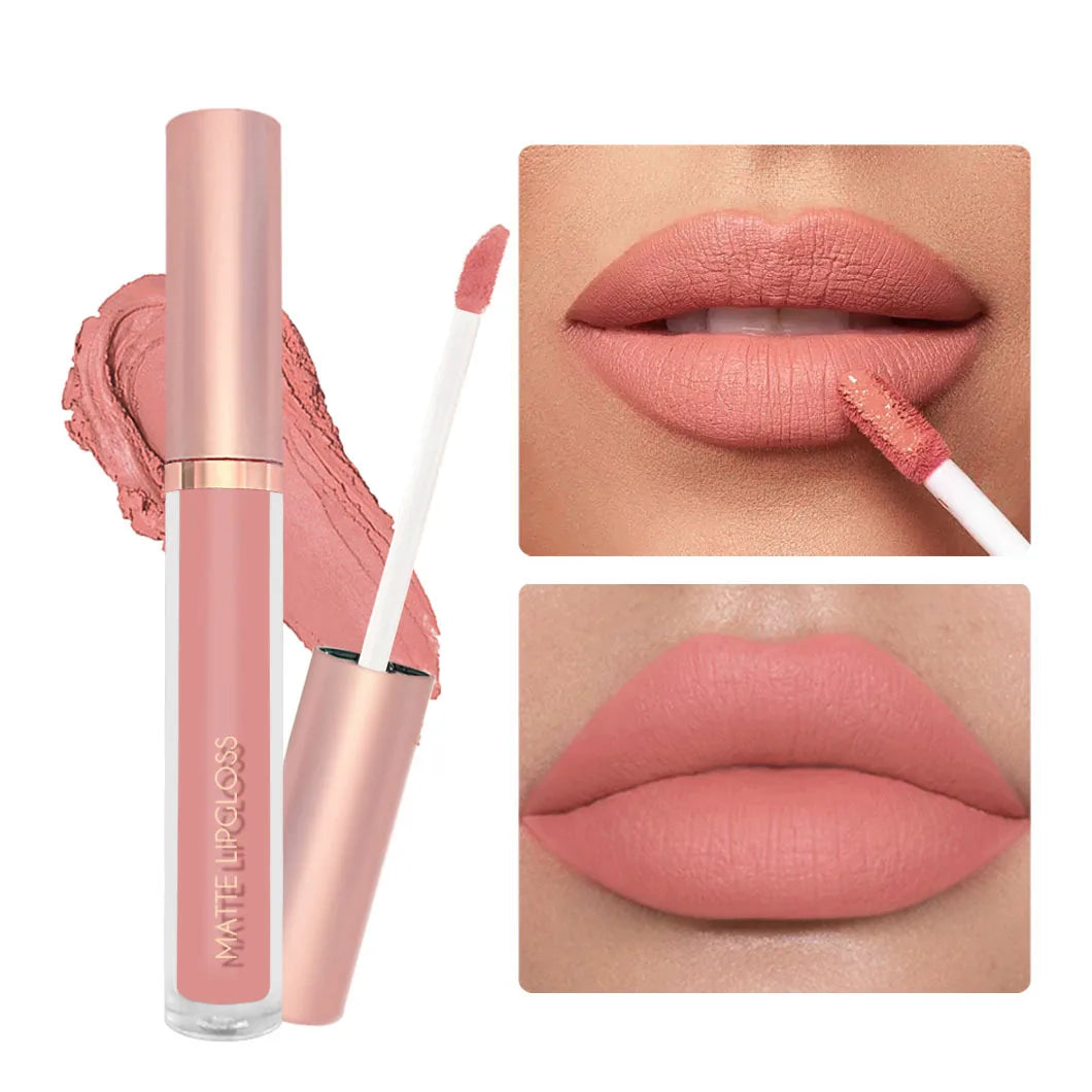Wholesale Your Own Brand Nude Mini Liquid Lipstick   Lip Set Long Lasting No logo Matte  Lipstick