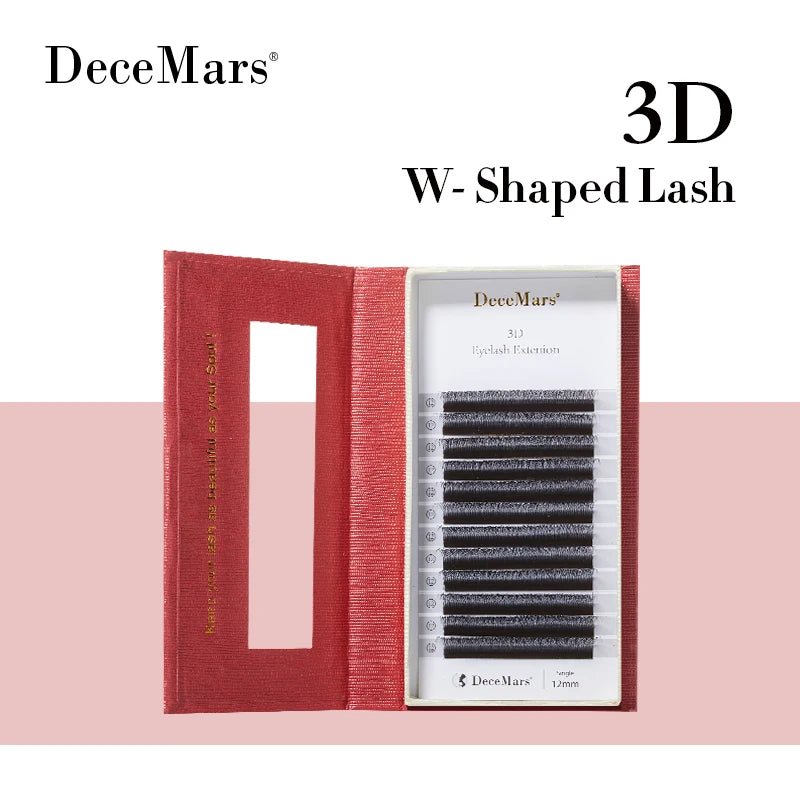✨ 3D W-Shaped Eyelash Extensions – Soft Volume Lash Clusters