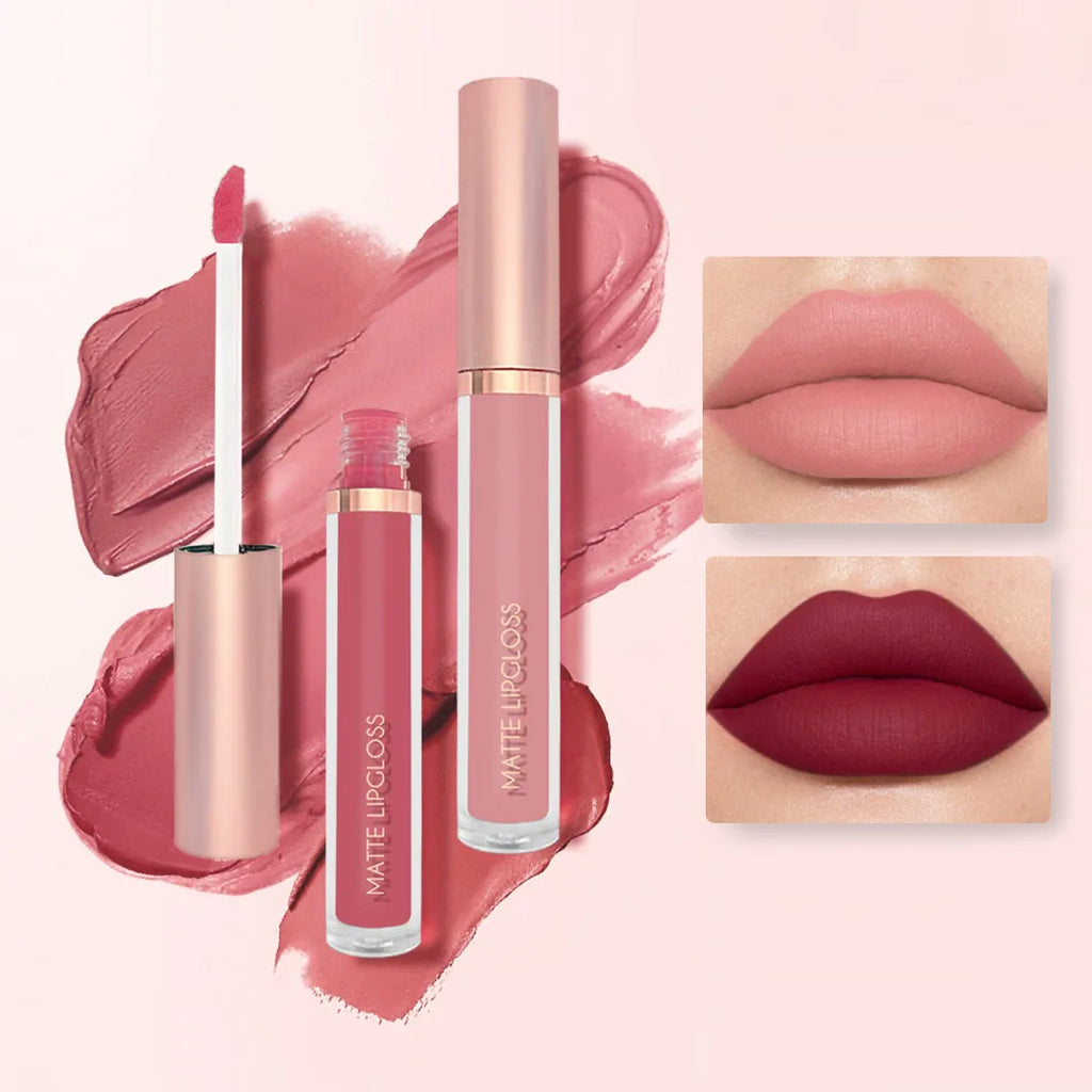 Wholesale Your Own Brand Nude Mini Liquid Lipstick   Lip Set Long Lasting No logo Matte  Lipstick