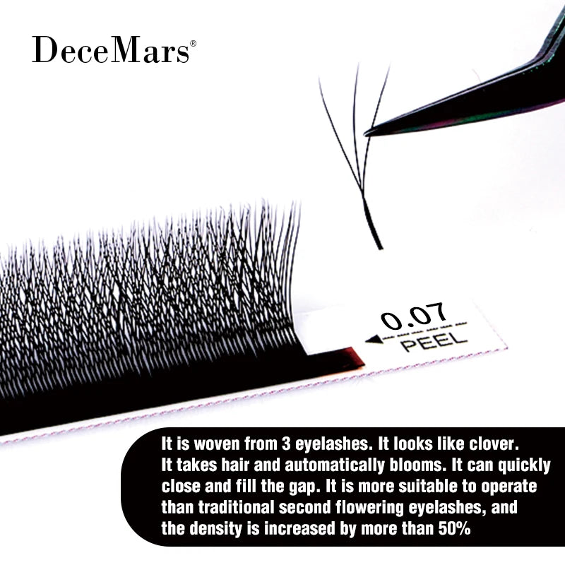 ✨ 3D W-Shaped Eyelash Extensions – Soft Volume Lash Clusters