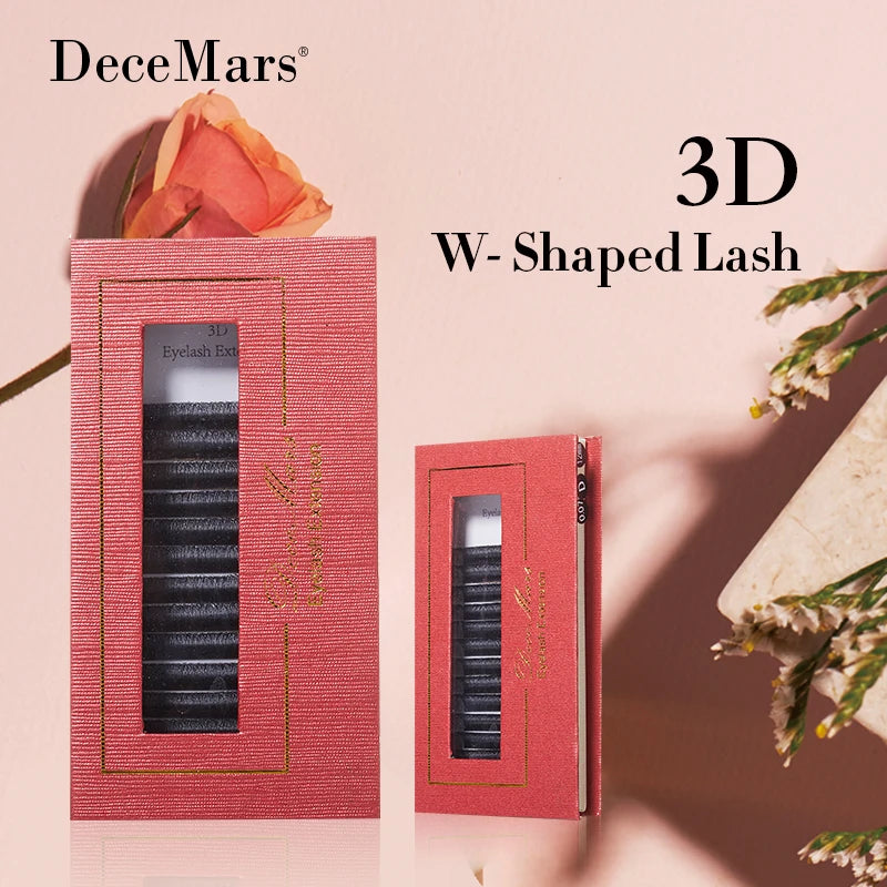 ✨ 3D W-Shaped Eyelash Extensions – Soft Volume Lash Clusters
