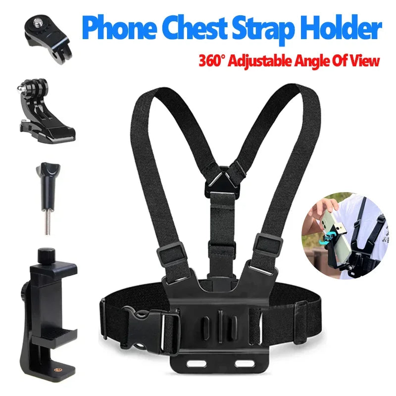 📱 Hands-Free Chest Phone Holder for TikTok, Travel & Recording