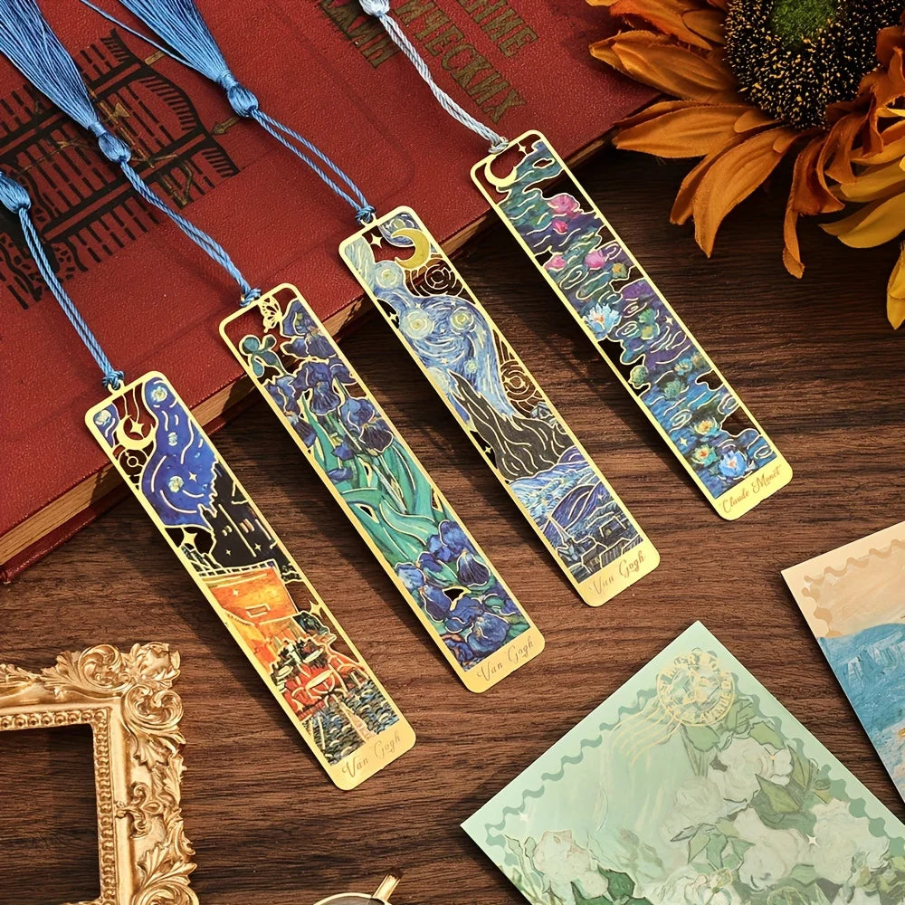 ✨ Vintage Metal Bookmark with Tassel – Elegant Gift for Book Lovers