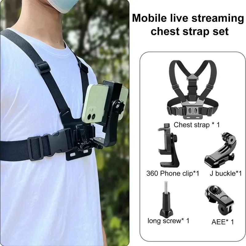 📱 Hands-Free Chest Phone Holder for TikTok, Travel & Recording