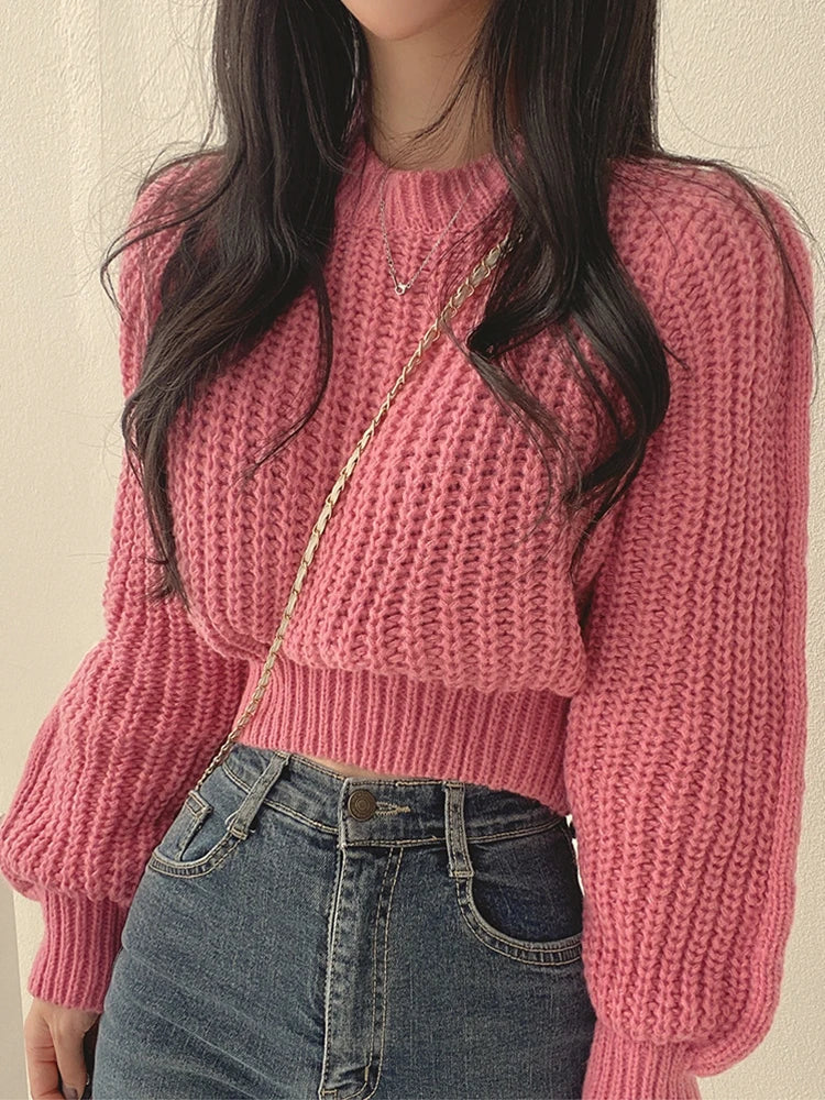 🖤 Vintage Harajuku Sweater – Cozy Autumn & Winter Knitwear