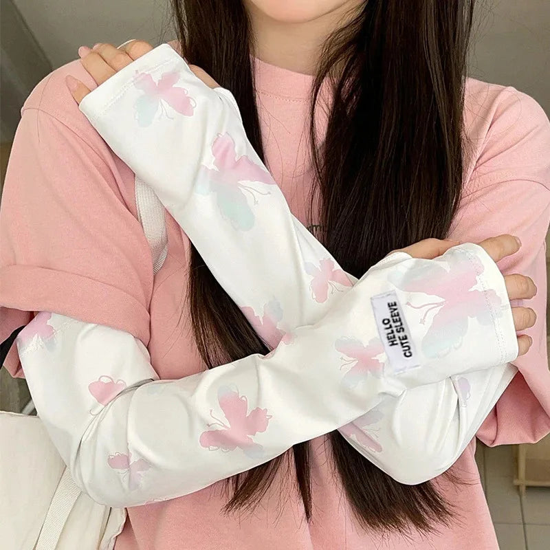 ✨ Elegant UV Protection Sleeves for Women – Breathable Summer Gloves
