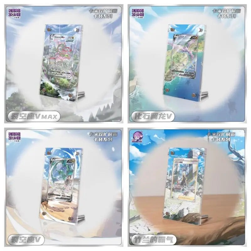 2025 Pokemon Display Stand Mew Magikarp Akari Cynthia Miriam EX Acrylic Card Brick Photo Frame PTCG Gift Toy Not Include Cards