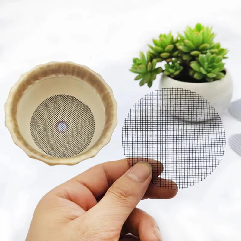 Plant Pot Drainage Mesh Pads – Prevent Soil Loss for Flower Pots
