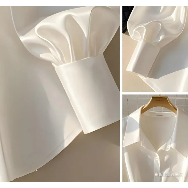 Velora Luxury White Blouse