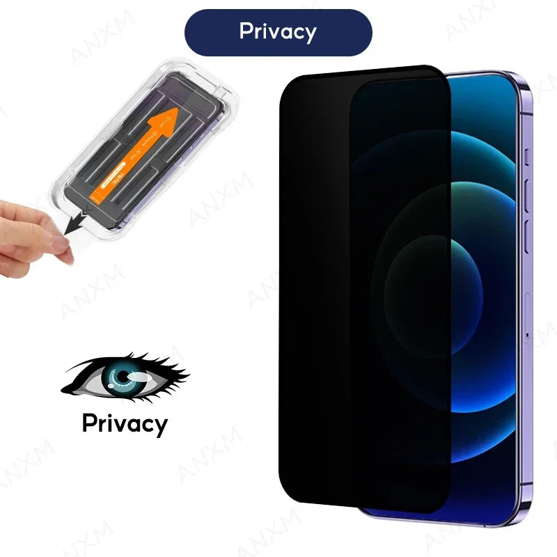 📱 Anti-Spy Screen Protector for iPhone – Bubble & Dust Free