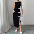 Elegant Ribbon Maxi Dress