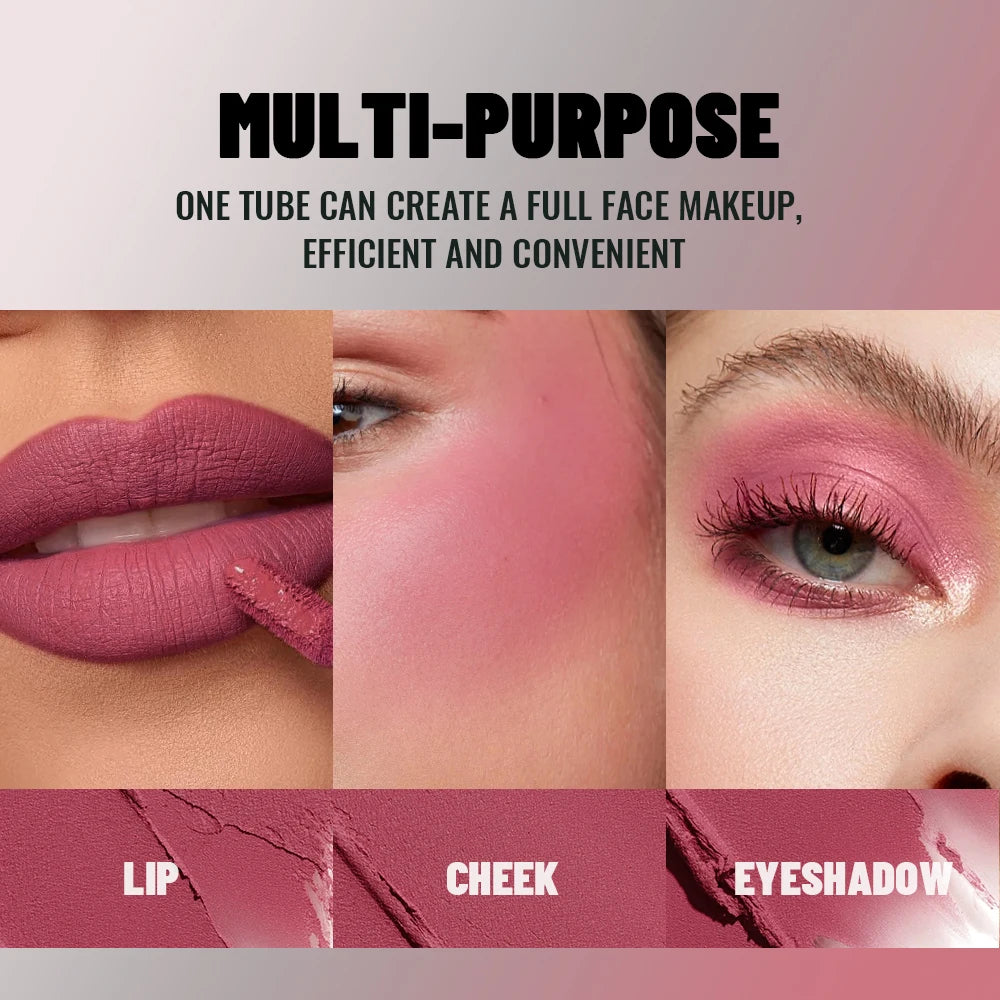 1PC Matte Velvet Lip Gloss - Highly Saturated Liquid Lip Mud, Non-Stick Long-Lasting Formula, 10-Shade Mixed Palette