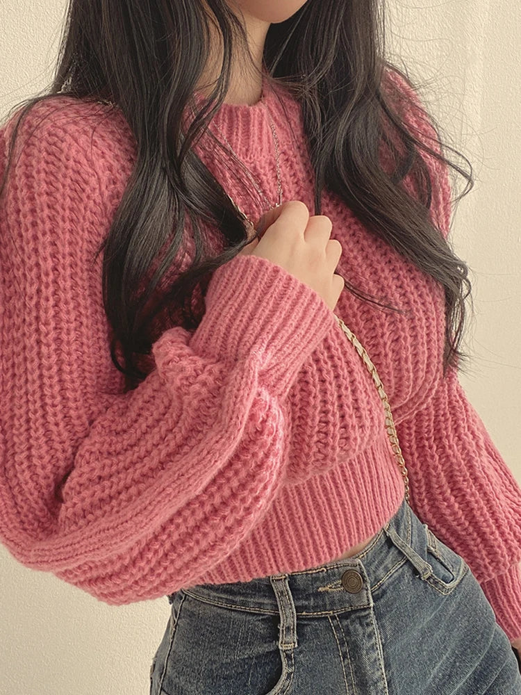 🖤 Vintage Harajuku Sweater – Cozy Autumn & Winter Knitwear