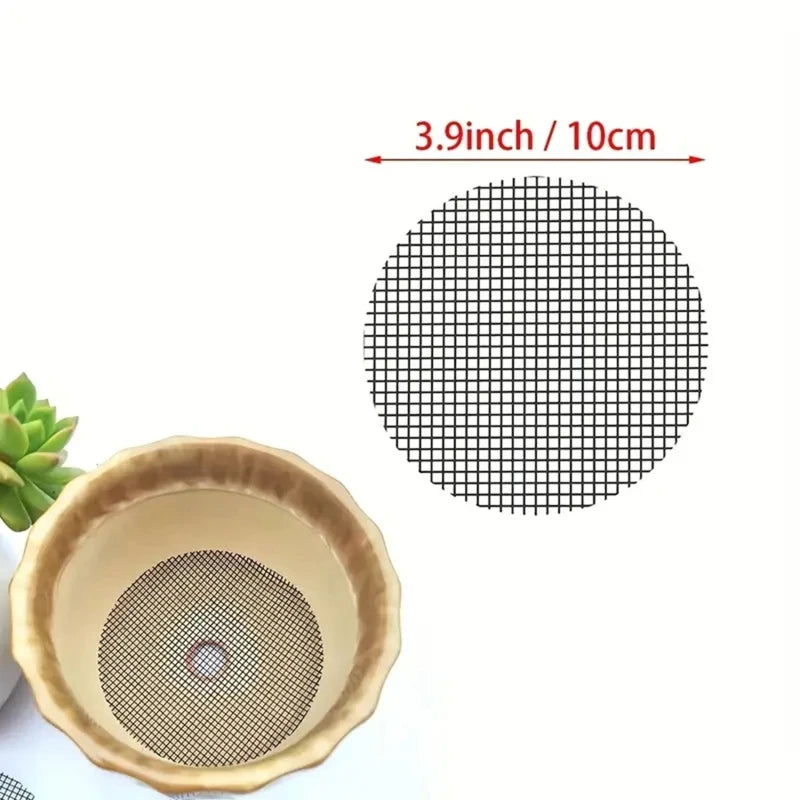 Plant Pot Drainage Mesh Pads – Prevent Soil Loss for Flower Pots
