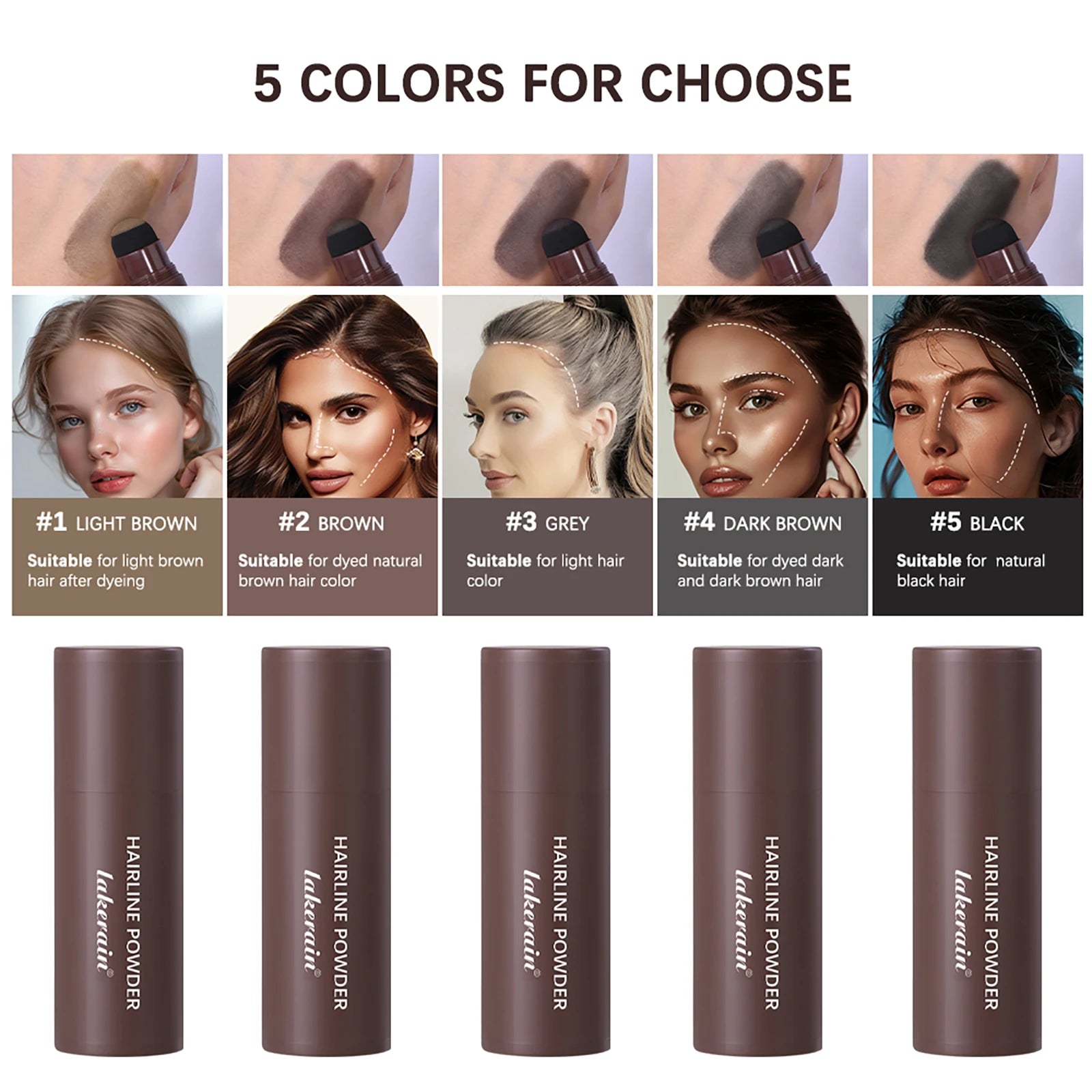 Hair Building Repair Stick Pen Fibers Hair Instantly Thicker Fuller Looking Hair 6 Shades for Men & Women