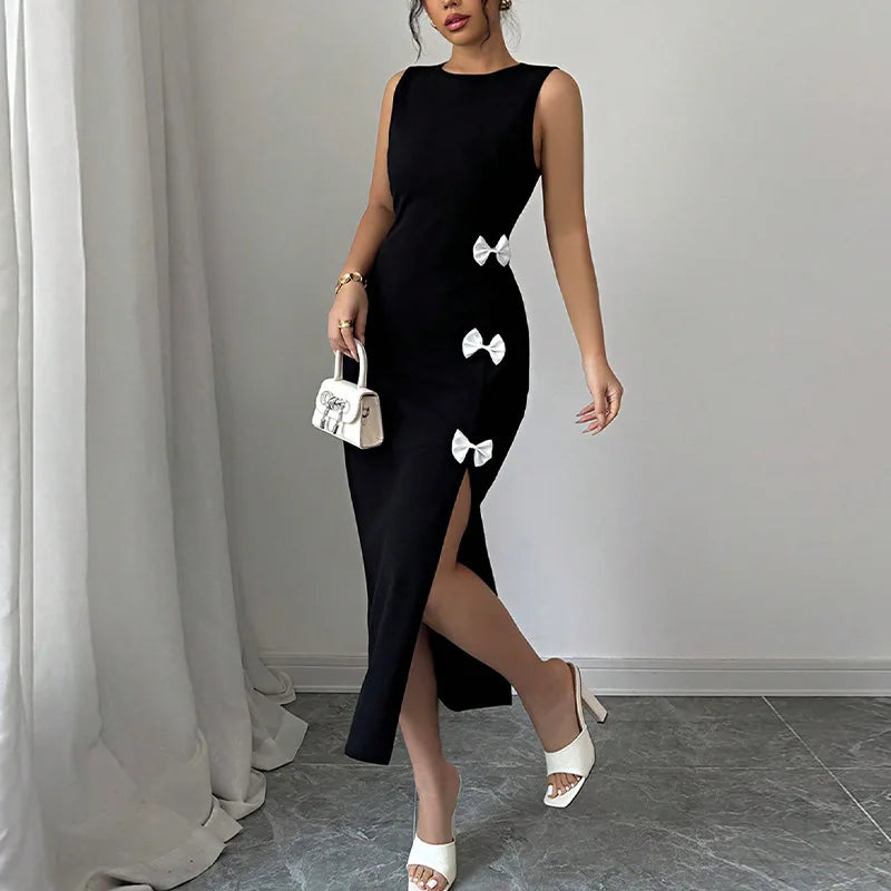 Elegant Ribbon Maxi Dress
