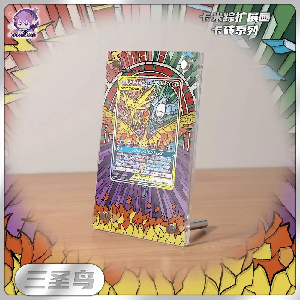 2025 Pokemon Display Stand Mew Magikarp Akari Cynthia Miriam EX Acrylic Card Brick Photo Frame PTCG Gift Toy Not Include Cards