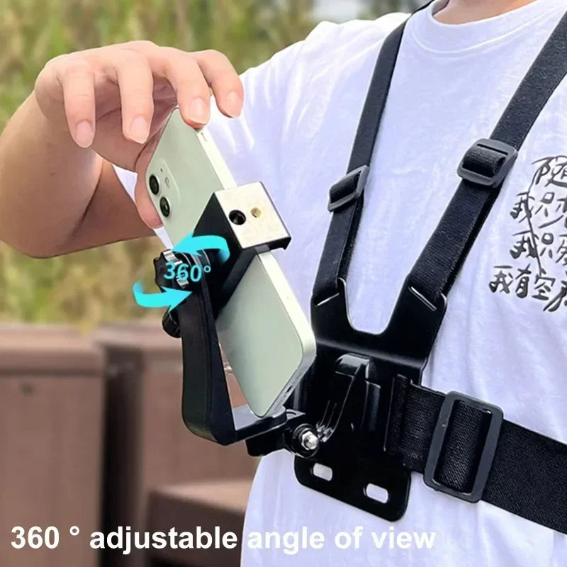 📱 Hands-Free Chest Phone Holder for TikTok, Travel & Recording