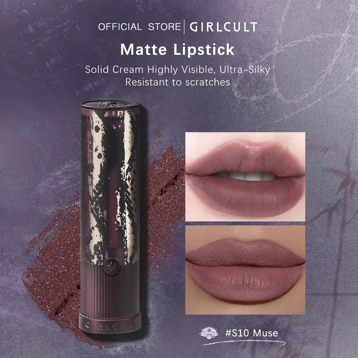 Girlcult Matte Lipstick(S08-S10),Matte Texture,Smooth & Non-Drying,Velvety Matte Finish,Highly Pigmented & Vibrant,Matte Lock