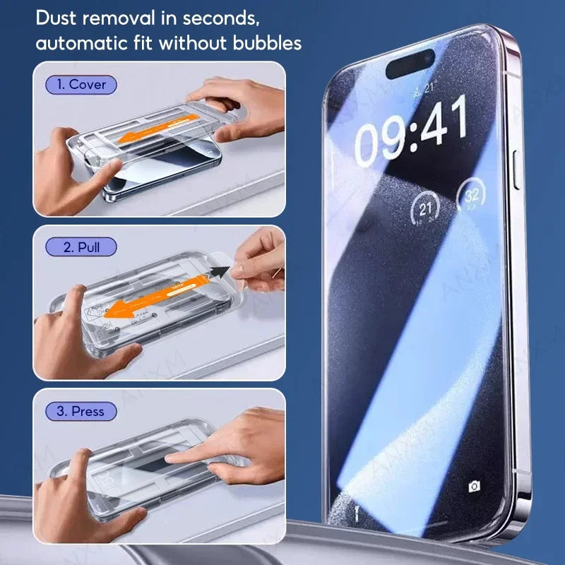 📱 Anti-Spy Screen Protector for iPhone – Bubble & Dust Free