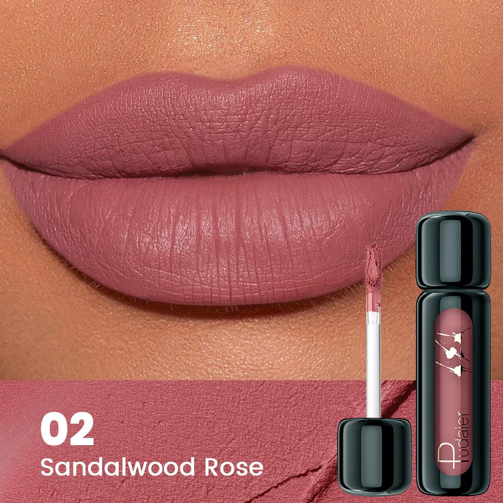 1PC Matte Velvet Lip Gloss - Highly Saturated Liquid Lip Mud, Non-Stick Long-Lasting Formula, 10-Shade Mixed Palette