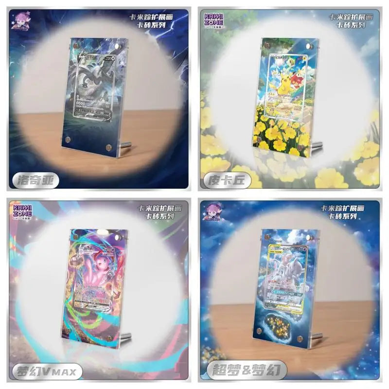 2025 Pokemon Display Stand Mew Magikarp Akari Cynthia Miriam EX Acrylic Card Brick Photo Frame PTCG Gift Toy Not Include Cards