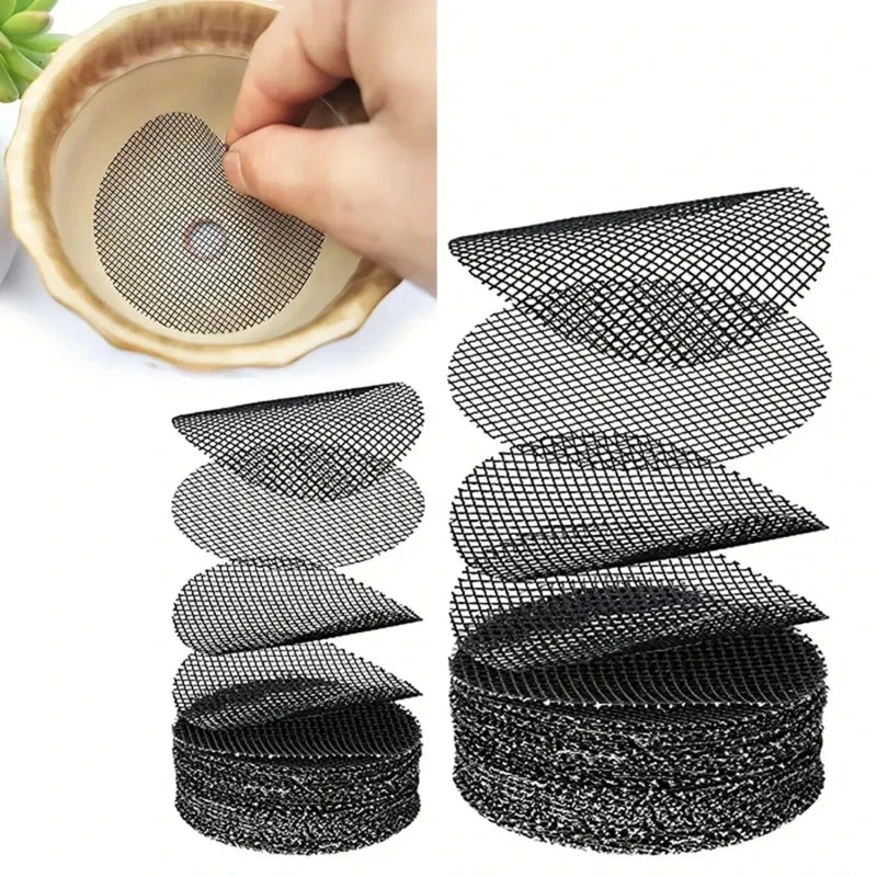 Plant Pot Drainage Mesh Pads – Prevent Soil Loss for Flower Pots