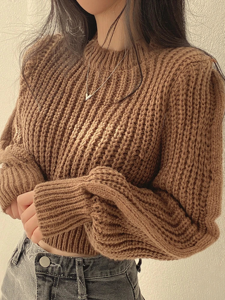 🖤 Vintage Harajuku Sweater – Cozy Autumn & Winter Knitwear