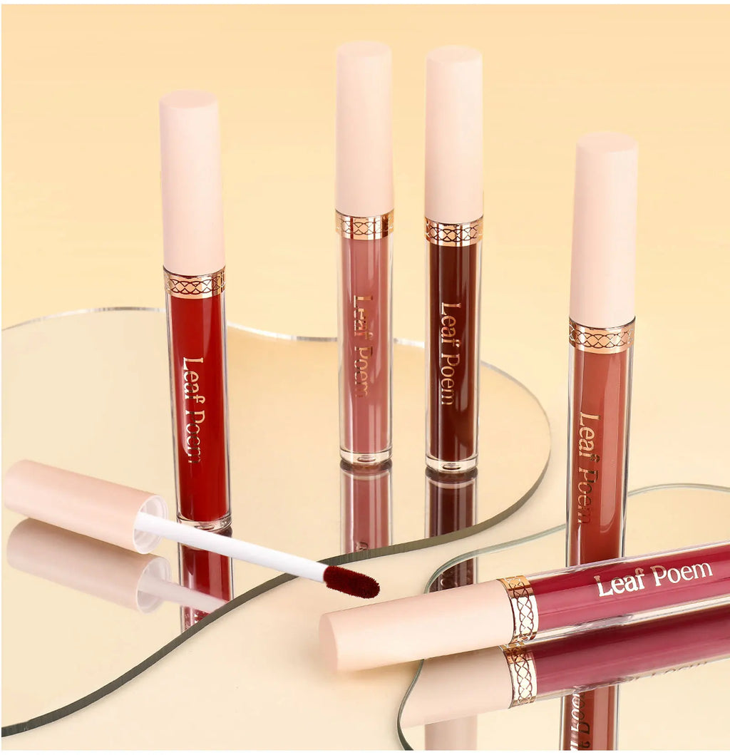 Waterproof Nude Matte Liquid Lipstick Non-stick Cup Lip Tint Makeup Matte Red Lip Gloss Cosmetics Long Lasting Lipsticks Make Up