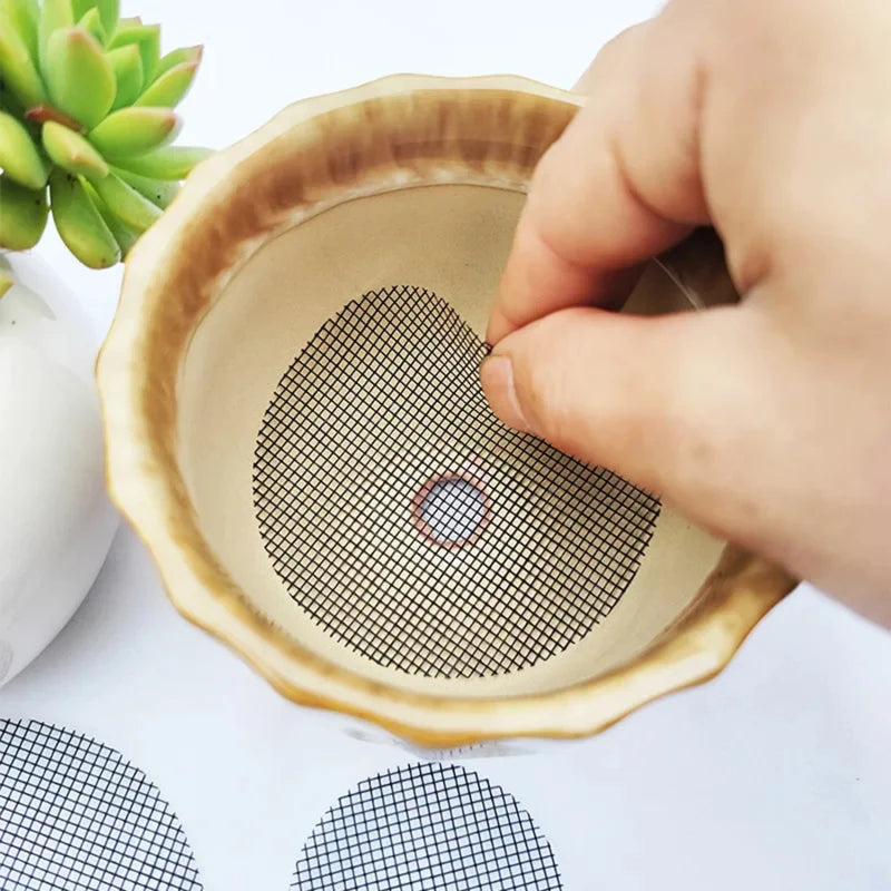 Plant Pot Drainage Mesh Pads – Prevent Soil Loss for Flower Pots
