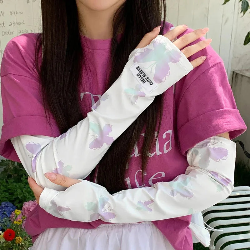 ✨ Elegant UV Protection Sleeves for Women – Breathable Summer Gloves