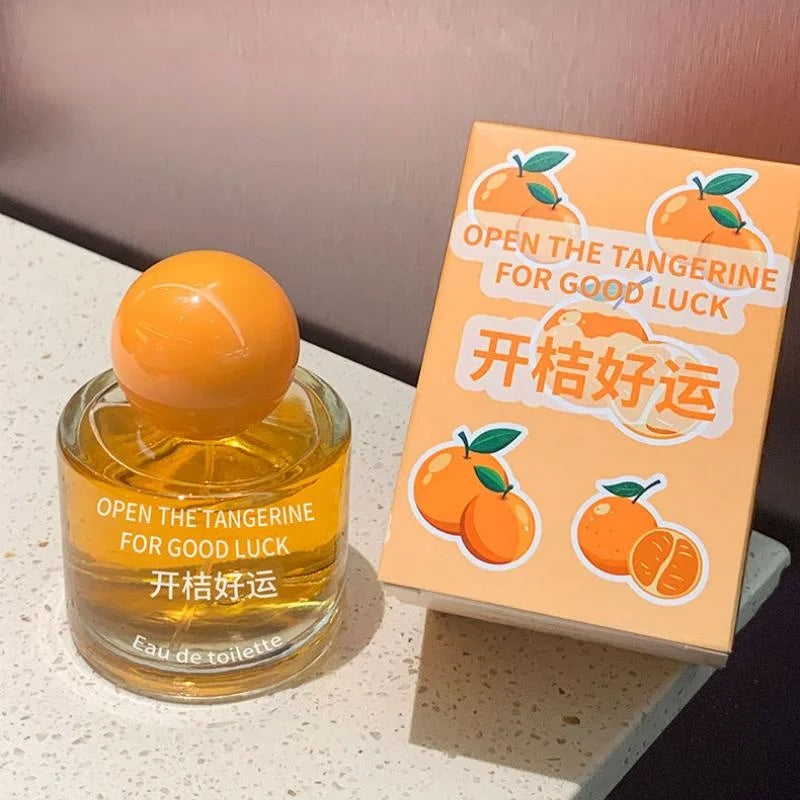 Sweet Fruity Women Perfume Fresh Peach And Citrus Lemon Fragrance Orange Blossom And Lily Charming Lucky Eau De Toilette Spray